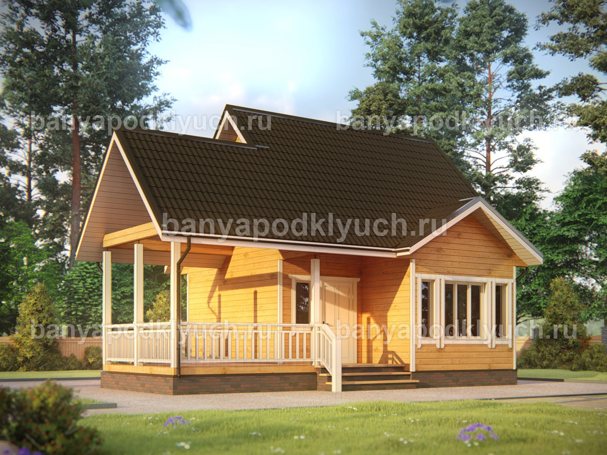 Баня из бруса 9.5x7 м Баня из бруса 9.5x7 м